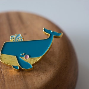 Mini Whale Enamel Pin