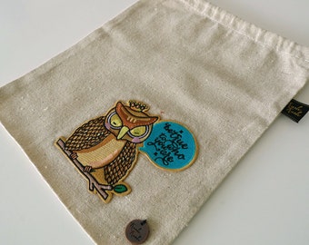 Owl Drawstring Pouch