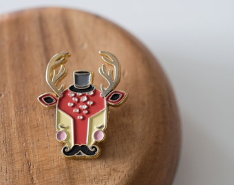 Mini Gentleman Deer Enamel Pin