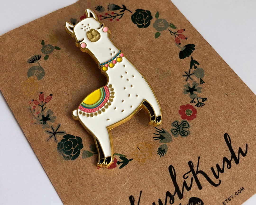 Llama Enamel Pin - Etsy