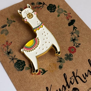 Llama Enamel Pin