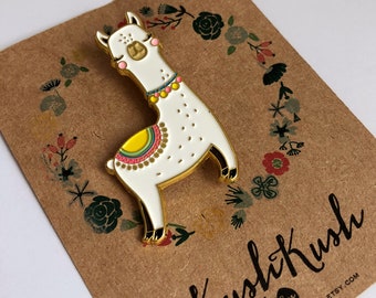 Llama Enamel Pin