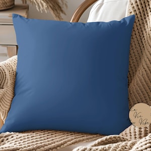 Blue Throw Pillow Cover Modern Accent Pillow Blue Home Décor Pillow Cover, Couch Cushion Pillowcase, Decorative Pillow 18x18 Sofa Pillow