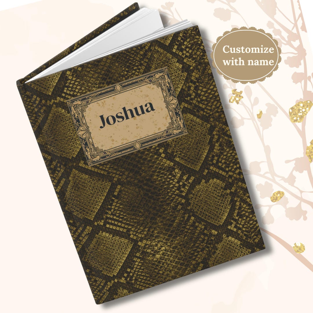 Snake Journal Personalized Journal, Faux Snake Skin Journal, Luxury Faux Reptile ...