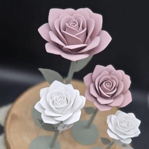 Rose, 3d-Druck, Ewige Rose, Geschenk, Valentinstag, Liebe, Blumendeko, Rosen Geschenk, Geschenk Liebe, Geschenkidee Rose, 3 Größen, 2 Farben
