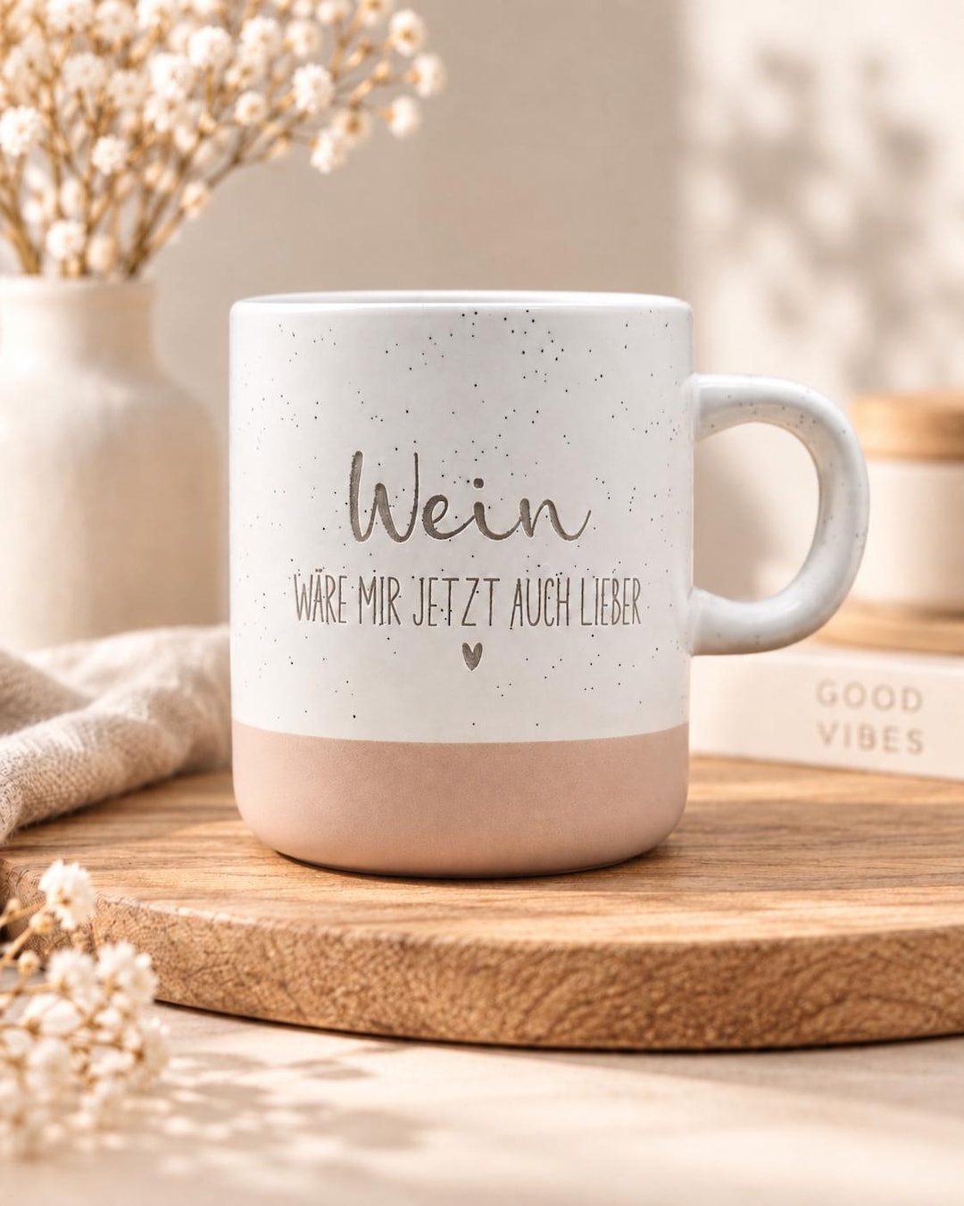 Keramiktasse, Kaffeebecher, Tasse mit Spruch