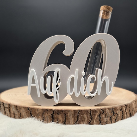 Geldgeschenk 60, 60. Geburtstag, Geldgeschenk Verpackung, 60, Geburtstagsgeschenk, Geschenk zum 60.Geburtstag, Geldgeschenk, 3D Schriftzug