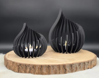 Teelichthalter, Kerzenständer, Laterne, LED Windlicht, 3D-Druck Deko, LED Kerze, Kerzenhalter, Geschenkidee, Geschenkset