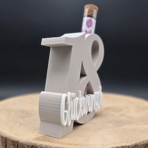 Cash gift 18, 18th birthday, cash gift packaging, 18, birthday gift, 18th birthday gift, cash gift, 3D lettering image 3