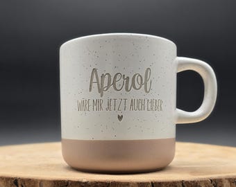Ceramic mug, coffee mug, mug with the saying "I'd prefer an Aperol right now," Aperol mug, gift idea, funny mug, mug with saying