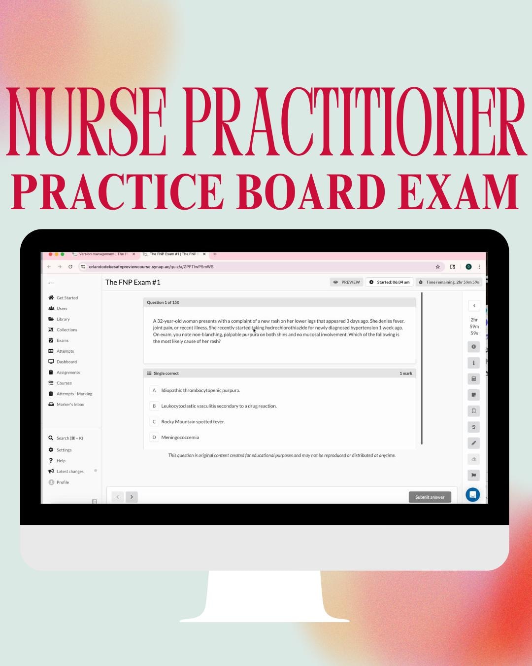 NP Practice Board Exam | Fnp | Agpnp | Agnp | Dnp | Study Guide - Etsy