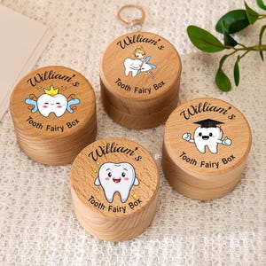 Personalised Beech Wood Box,Custom First Teeth Keepsake Box,Baby Shower Gifts,Newborn Gifts,Child Tooth Fairy Box,Lost Tooth Holder,Birthday
