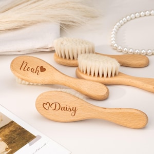 Engraved Wooden Baby Hairbrush, Custom Name Hair Brush, Keepsake Gift for Girls or Boys, New Mom/Dad Gift, Baby Shower Gifts, Birthday Gifts