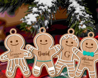 Personalisierte Lebkuchen-Weihnachtsverzierung, 3D-Plätzchen-Verzierung, Geschenk für Weihnachten, individuelle Lebkuchenverzierung, Kinderverzierungen