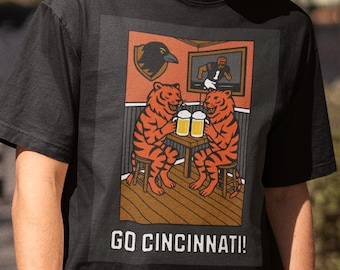 Cincinnati  Football T-Shirt, Vintage Bengal Style Tee, Bengal Fan Gift