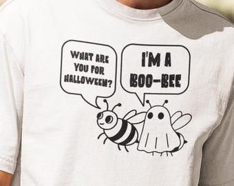 Funny Bumble Bee Ghost Halloween Shirt: Retro Party Tee