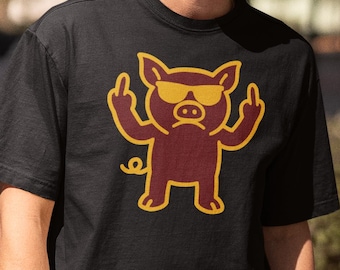 Funny Washington Football Fan Shirt, Commanders Gift, Cheeky Hog Design, Christmas, Father's Day