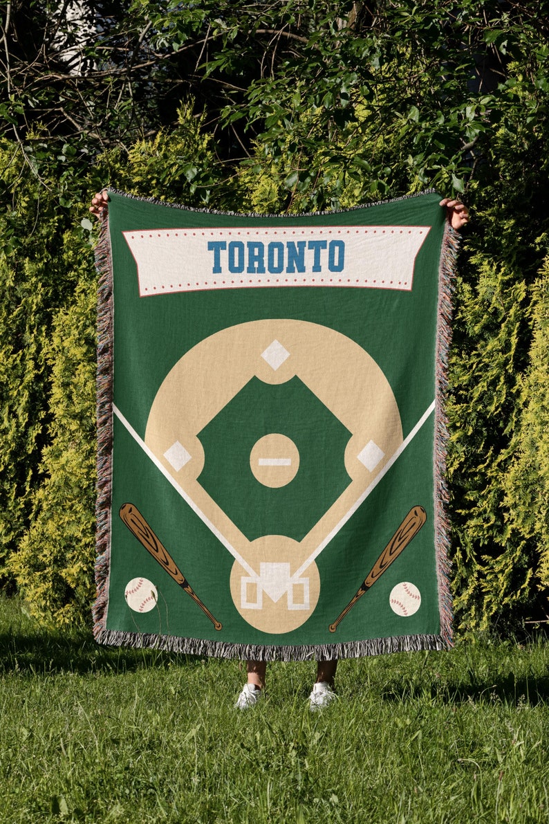 LaLa Threads Toronto Baseball Field Woven Blanket - Thumbnail 2