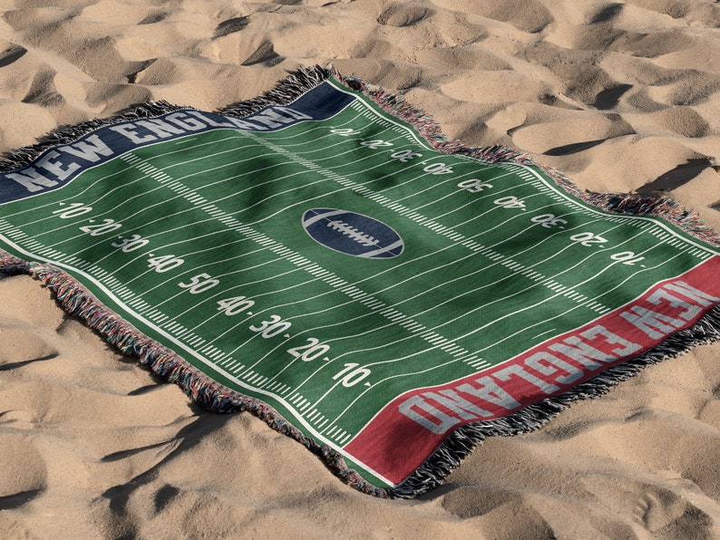 New England, Woven Blanket, Patriot, Football, Christmas Gift, Football Blanket, New England Blanket, Patriot Blanket, Dad Gift, Mom Gift, Football Dad, Vintage, Gift for him, Christmas