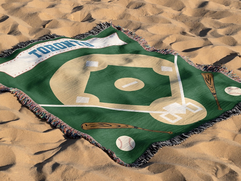 LaLa Threads Toronto Baseball Field Woven Blanket