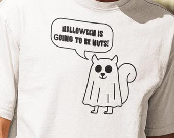 Camiseta de Halloween con ardilla fantasma: divertida camiseta retro de profesor