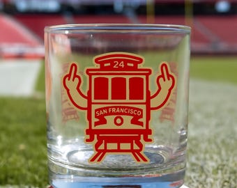 San Francisco Whiskey Glass: Funny SF Football Fan Gift