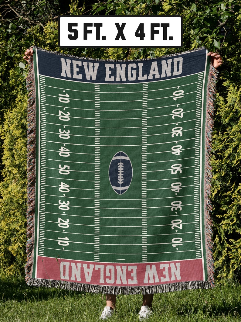 New England, Woven Blanket, Patriot, Football, Christmas Gift, Football Blanket, New England Blanket, Patriot Blanket, Dad Gift, Mom Gift, Football Dad, Vintage, Gift for him, Christmas
