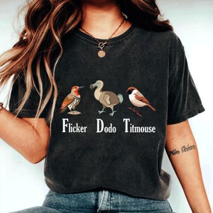 Anti MAGA Bird Shirt – Flicker Dodo Titmouse Design, Subtle Political Statement, Progressive Liberal Tee