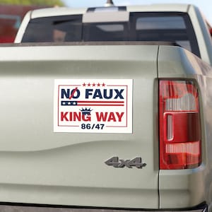 No Kings In America Anti Trump Car Magnet, Protect Democracy Bumper Magnet