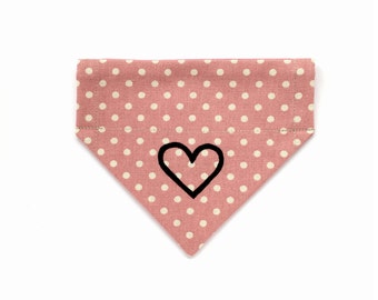 Pink Dotty Heart Neckerchief