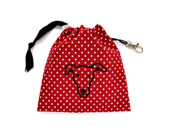 Whippet Greyhound Lurcher Treat Bag Pouch