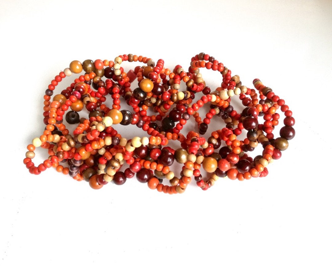 ROWAN Choker Wooden Choker Long Layered Choker Long Wavy Etsy