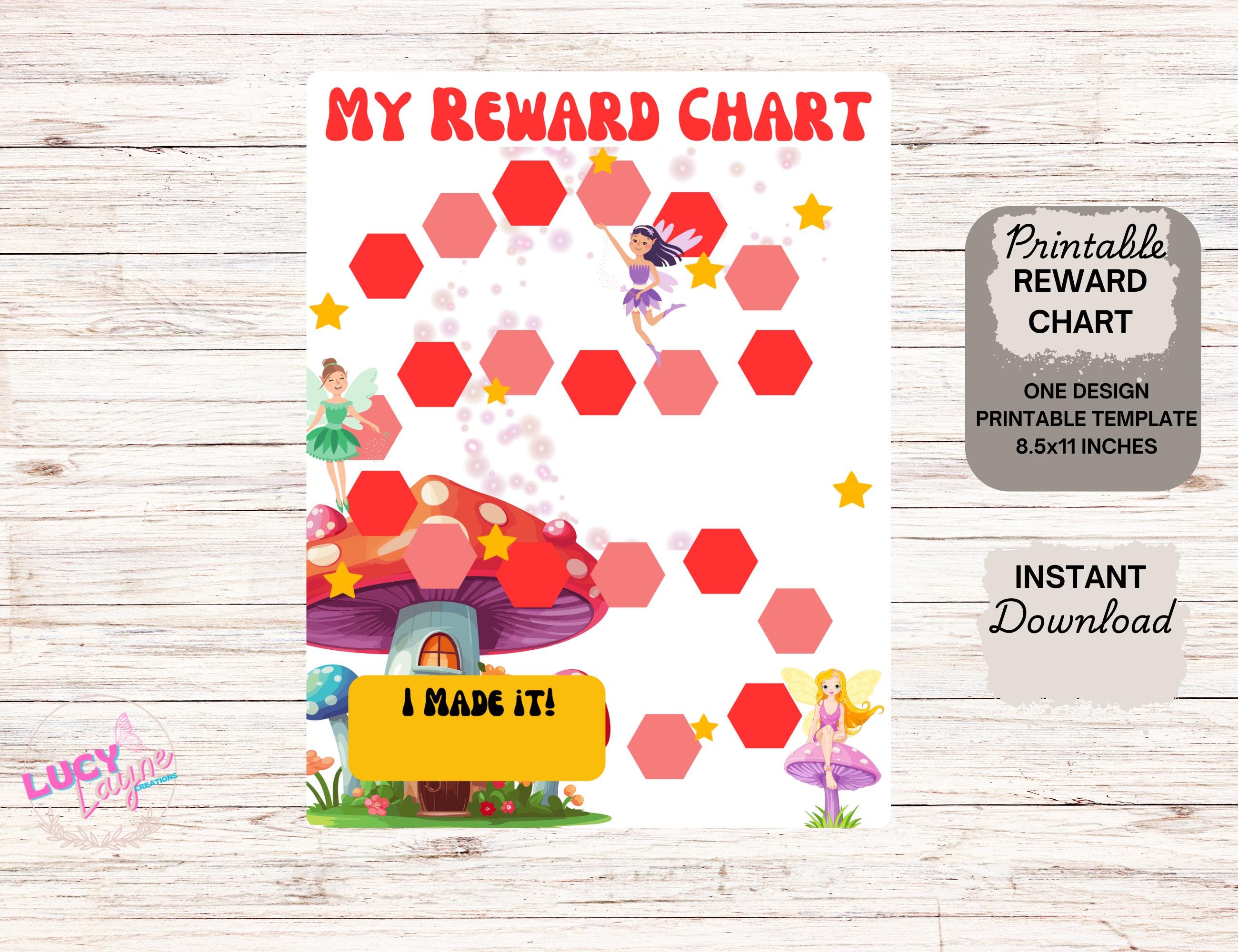 Printable Fairy Reward Chart, REWARD Sticker Chart, Potty Training ...