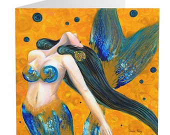 Sirena - Mermaid artwork greeting card