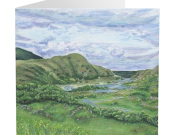 Ladies View Ireland Landscape Artwork greeting card