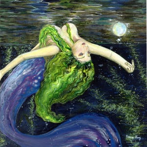 Surface - Mermaid Limited Edition Fine Art Print by Sirena Pang
