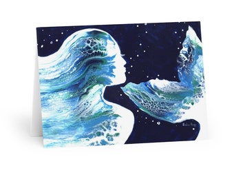 Water Mermaid artwork greeting card