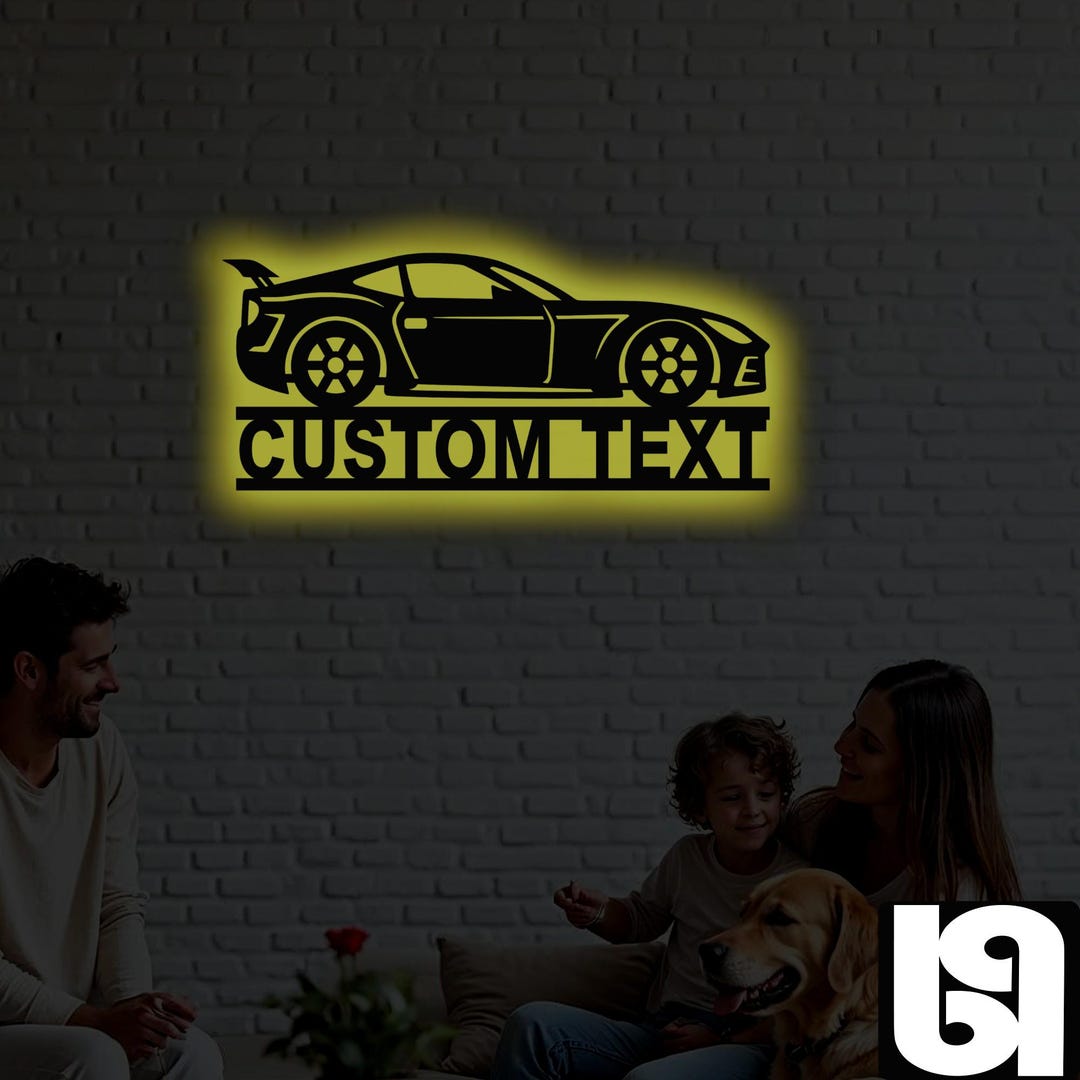 Custom Racing Wall Signs Light Custom Sports Car Metal Wall Art – RGB LED Garage Decor, Racing Sign - Etsy