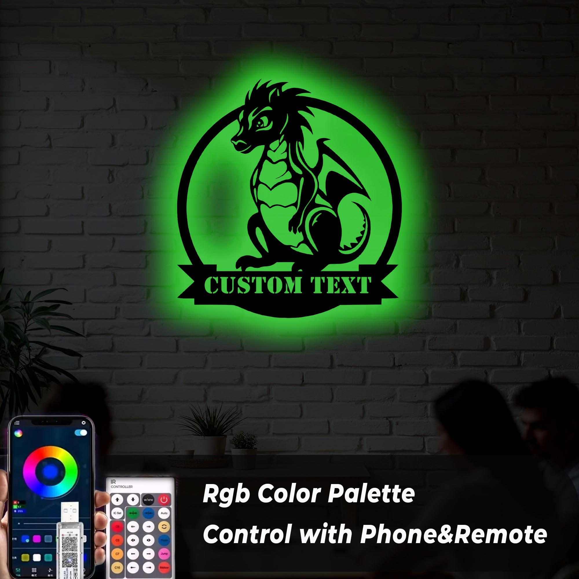 Custom Name Dragon Personalized , Dragon Art, Custom Dragon Cut Metal Wall  Hanging Funny Dragon Lovers Home Decor Hobbie Gift Metal Sign