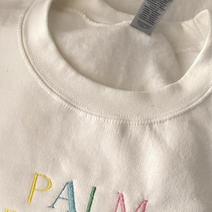 Palm Beach Embroidered Sweatshirt - Palm Beach Shirt - Palm Beach Sweater - Palm Beach Gift - Florida Sweater - Florida Shirt - Florida Gift