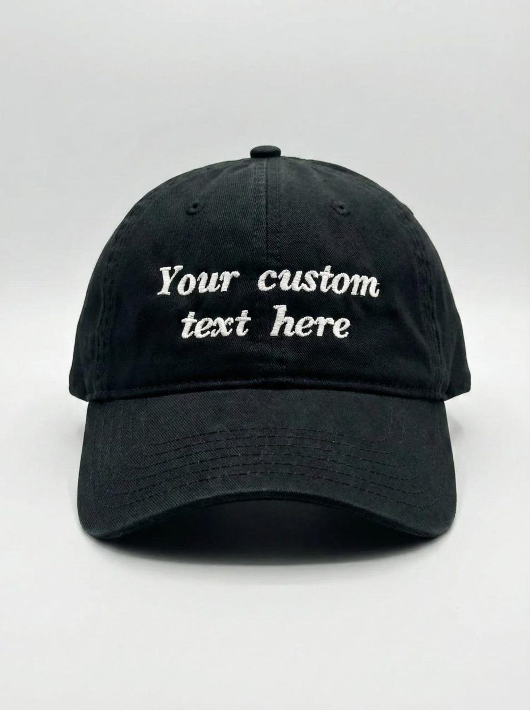 Custom Text Hat Embroidered, Personalized Cap, Vintage Baseball Hat ...