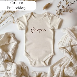 Body de bebé bordado personalizado®, Body de anuncio de bebé®, Body de bebé recién nacido®, Body de bebé personalizado® - Regalo de bebé personalizado