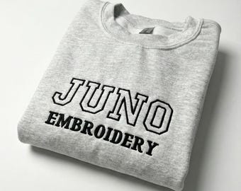 Custom Sweatshirt Embroidered, Custom Sweater Embroidery, Personalized Sweater Text Crewneck, Custom Pullover