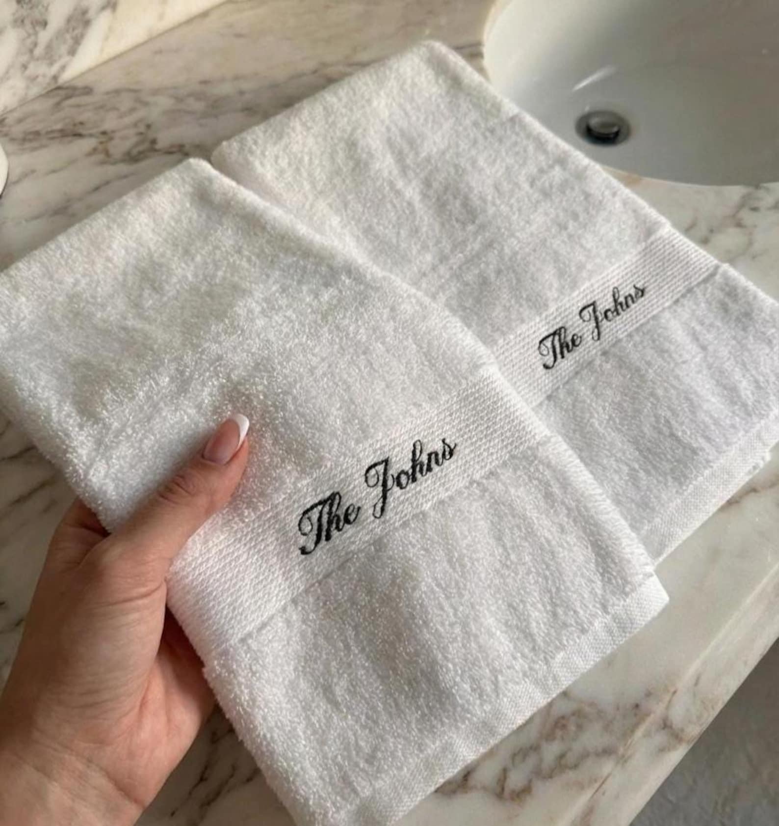Embroidered Hand Towel, Customized Hand Towel, Personalized Towels, Embroidered Towels, Wedding Gift Towel