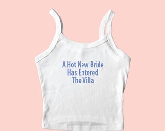 Bride Villa Embroidered Tank Top, Bachelorette Gift, Bachelorette Party, Bride Tank Top, Funny Bride Shirt, Funny Bridal Gift