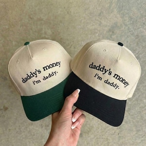 L'argent de papa, je suis papa, casquette de baseball drôle, chapeau brodé drôle