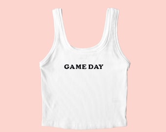 Game Day Embroidered Tank Top, Football Shirt, Football Tank Top, Game Day Tank Top, Game Day Shirt, Football Sunday Shirt