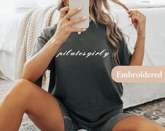 Pilates Embroidered Shirt,  Pilates Sweatshirt, Pilates Instructor Sweatshirt, Pilates Gift, Fitness Gifts, Workout Sweatshirt