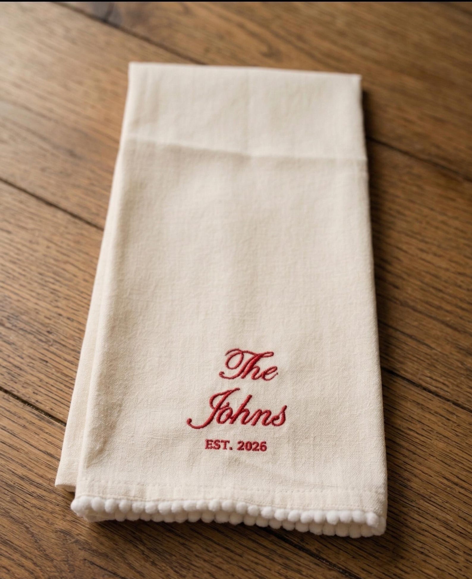 Embroidered Tea Towel, Customized Hand Towel, Personalized Towels, Embroidered Towels, Wedding Gift Towel, Baking Towel, Housewarming Gift