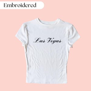 Camiseta bordada de Las Vegas para bebé, camisetas de despedida de soltera de Las Vegas, camiseta de Las Vegas para bebé, camisa de Las Vegas, camisetas de despedida de soltera, camisetas de fiesta nupcial